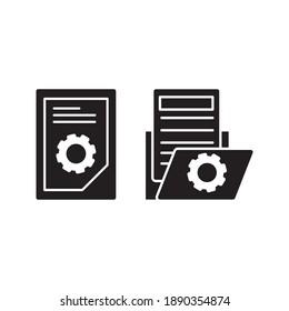 Project management vector icon color editable