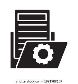 Project management vector icon color editable