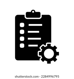 Ilustración del icono del vector de administración de proyectos