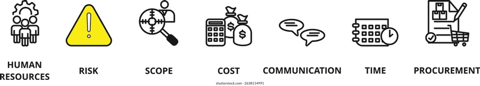 Project management vector icon illustration concept