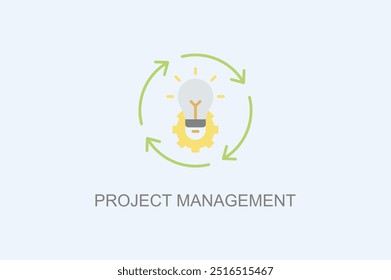 Project Management Vector Icon Or Logo Illustration