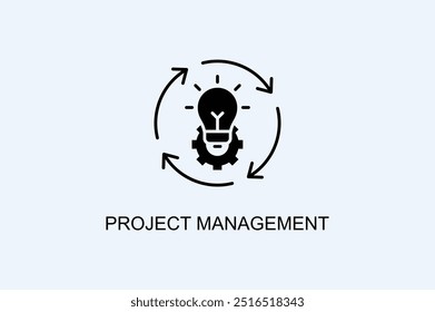 Project Management Vector Icon Or Logo Illustration