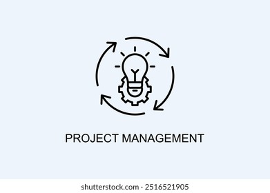 Project Management Vector Icon Or Logo Illustration