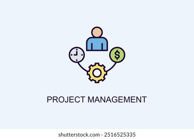 Project Management Vector Icon Or Logo Illustration