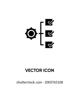 Project management vector icon. Modern, simple flat vector illustration for website or mobile app. Management symbol, logo illustration. Pixel perfect vector graphics	