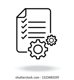 Project management vector icon.management plan icon vector.