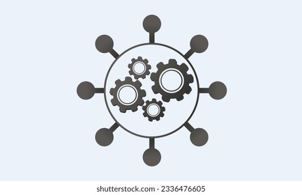 Vektorsymbole für Projektmanagement. Vollständiges Flachbild-Zeichen für Mobiltelefonkonzept und Webdesign.auf weißem Hintergrund.Vector Design Illustration.