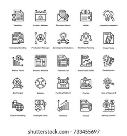 Project Management Vector Icons Set 19