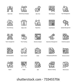 Project Management Vector Icons Set 24