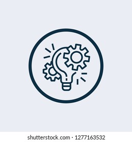 Project Management Vector Line Icon - Vector