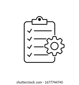 Project Management Vector Line Icon