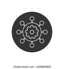 Project management vector line icon. Pixel perfect vector graphics