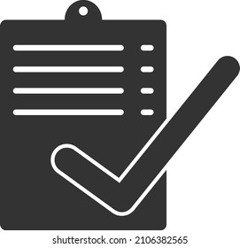 Project Management Vector Line Icon, Clipboard, and gear presenting project management concept, Project management concept flat style. Technical support checklist with cog