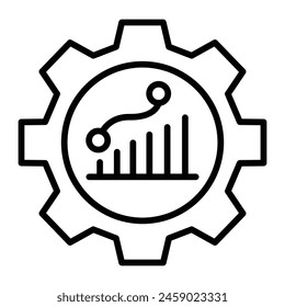 Project Management Vector Line Icon Design