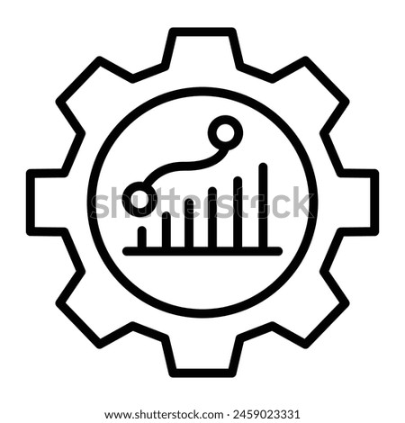Project Management Vector Line Icon Design
