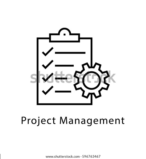 Project Management Vector\
Line Icon