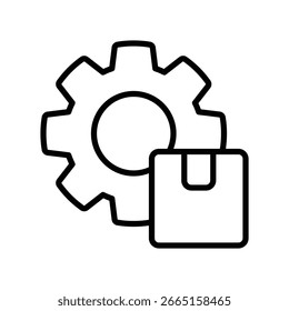 Project Management Vector for Manufacturing Oversight, Gantt chart icon, scheduling and resource allocation