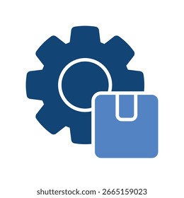 Project Management Vector for Manufacturing Oversight, Gantt chart icon, scheduling and resource allocation