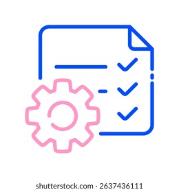 Project Management Vector for Task Automation. Team workflow illustration, productivity planning system, agile collaboration design.