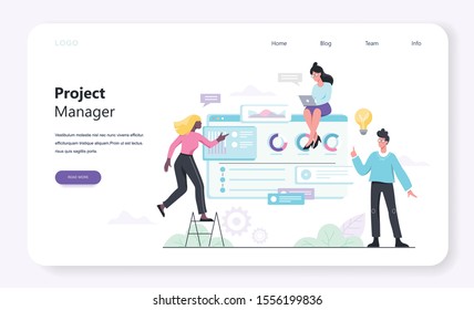 Project Management Web Banner Concept Idea Stock Vector (Royalty Free ...