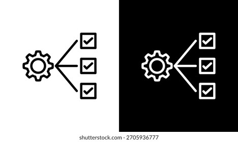 Entwurf eines weißen Symbolsatzes für die Projektverwaltung