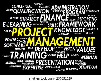Project Management word cloud, business concept