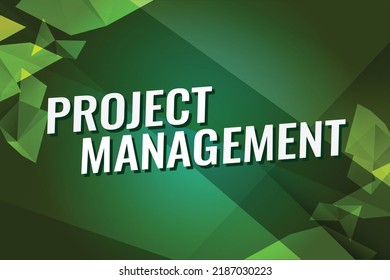 Project management word concept vector illustration style for social media landing page, template, ui, web, mobile app, poster, banner, flyer, background, gift card, coupon, label, wallpaper