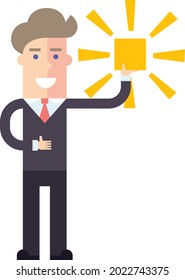 Project manager character. A recommendation for this innovative product.