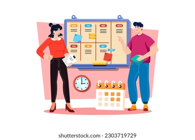 Project manager creating timelines and deliverables for a new project.