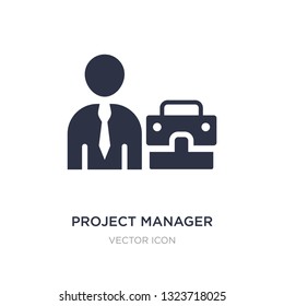 project manager icon on white background. Simple element illustration from Technology concept. project manager sign icon symbol design.