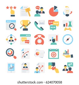 Icono de vector coloreado de administración del proyecto 9