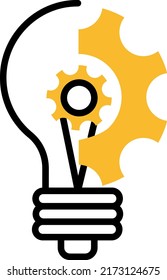 Generación de ideas de administración de proyectos, ilustración, vector en un fondo blanco.