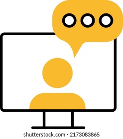 Project menagement webinar, illustration, vector on a white background.