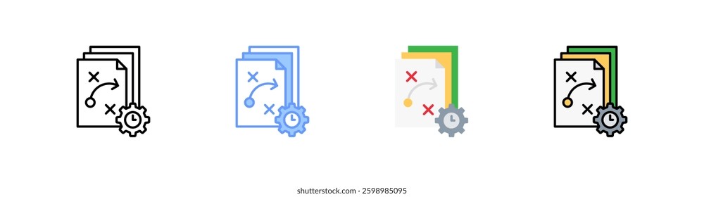 Project Milestones Multistyle Icon Sheet