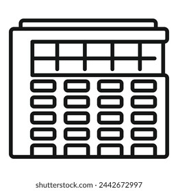 Project multistory building icon outline vector. Development area. Condo street