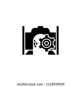 Project name black icon concept. Project name flat  vector symbol, sign, illustration.