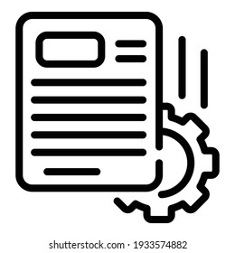 Projektaktivsymbol. Umriss-Projekt-Operationelles Vektorsymbol für Webdesign einzeln auf weißem Hintergrund