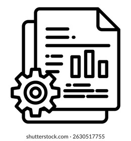 Symbol für Projektgliederung Einfaches Vektorsymbol-Design im Gliederungsstil. Bearbeitbares Vektorformat