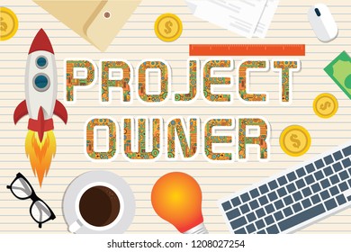 Project owner vector concept design