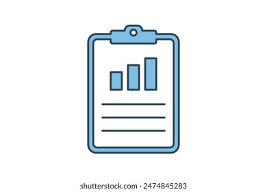 Project plan icon. icon related to action plan. suitable for web site, app, user interfaces, printable etc. flat line icon style. simple vector design editable