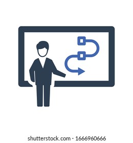 Symbol für Projektplan. Strategie Vektorillustration des Unternehmenswachstums