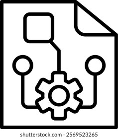 Project plan Line Vector Icon Design