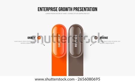 Project Plan Two Step Infographic Presentation Template. Digital Strategy 2 Option Diagram Frame Layout. Corporate Development Slide Design Vector Illustration.
