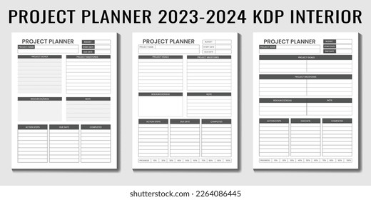 Project Planner KDP interior template design