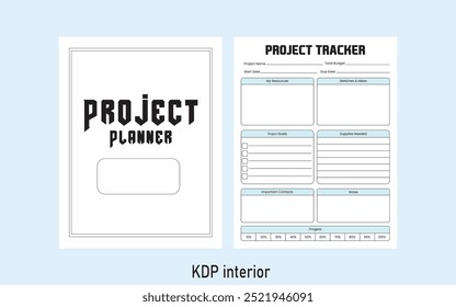 Planificador De Proyectos Kdp Plantilla Interior