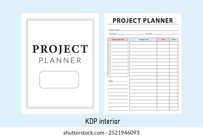 Planificador De Proyectos Kdp Plantilla Interior