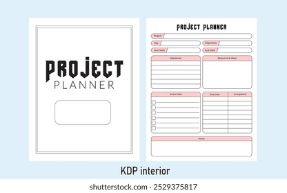 Project Planner KDP Interior Template
Size:8.5X11
300 Dpi