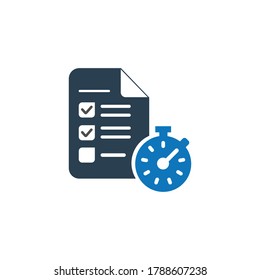 Project planning icon. Flat vector symbol illustration. Can be used for web and mobile.