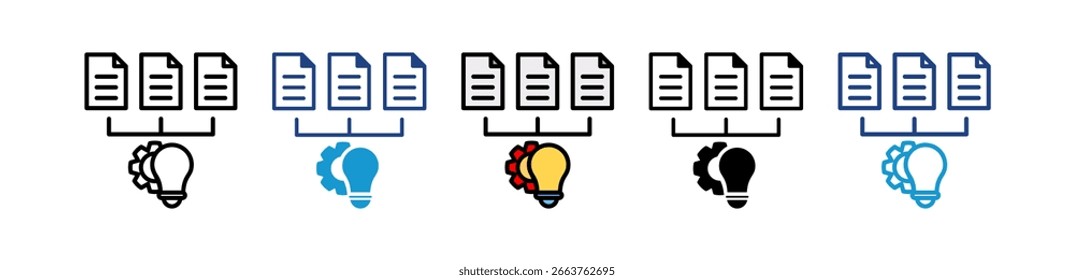 Project Planning Icon Multiple Vector Illustration
