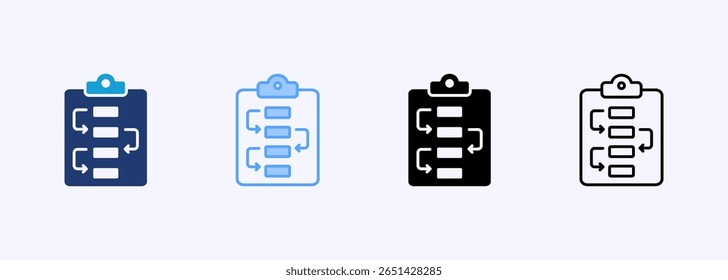 Project Planning Icon Set Multiple Style Collection